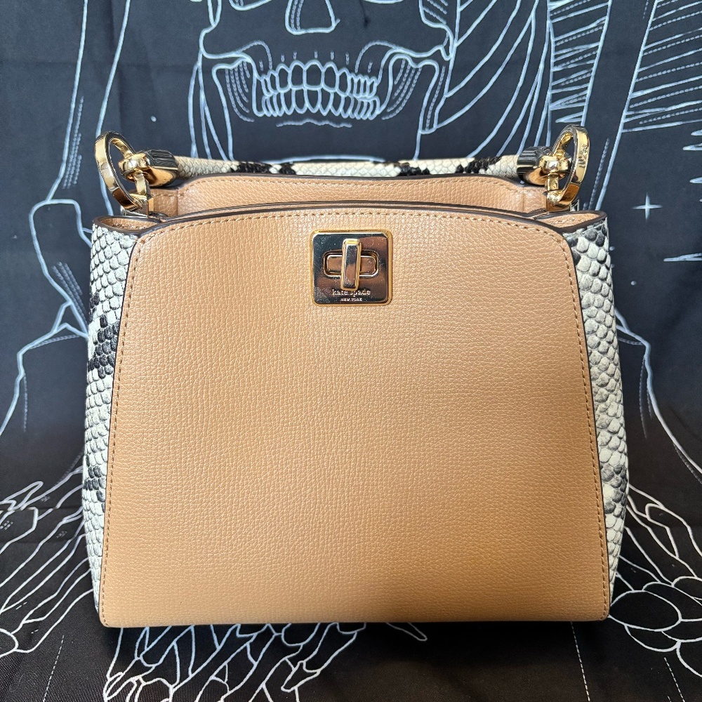 Kate Spade Crossbody Snake Print/Tan Purse